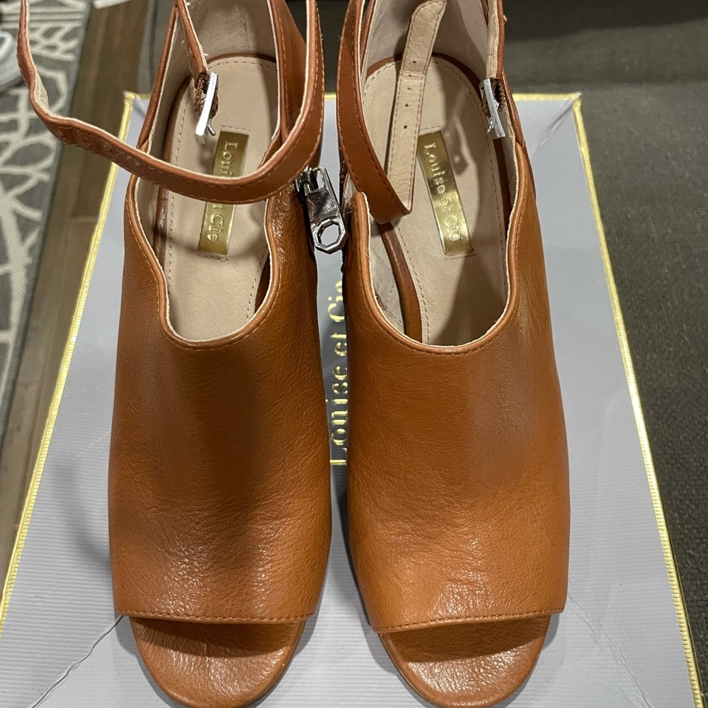 Open Toe Leather Booties. - image 1